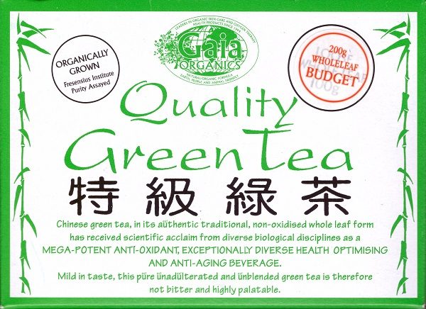 Gaia Organics - Green Tea, Whole-Leaf Loose Budget 200g