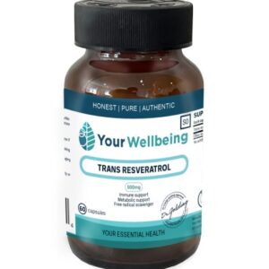 Your Wellbeing - Trans Resveratrol (500mg) 60 Vegi capsules