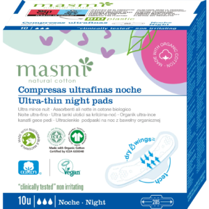 Masmi - Org Cotton Ultrathin Pads NIGHT 10's