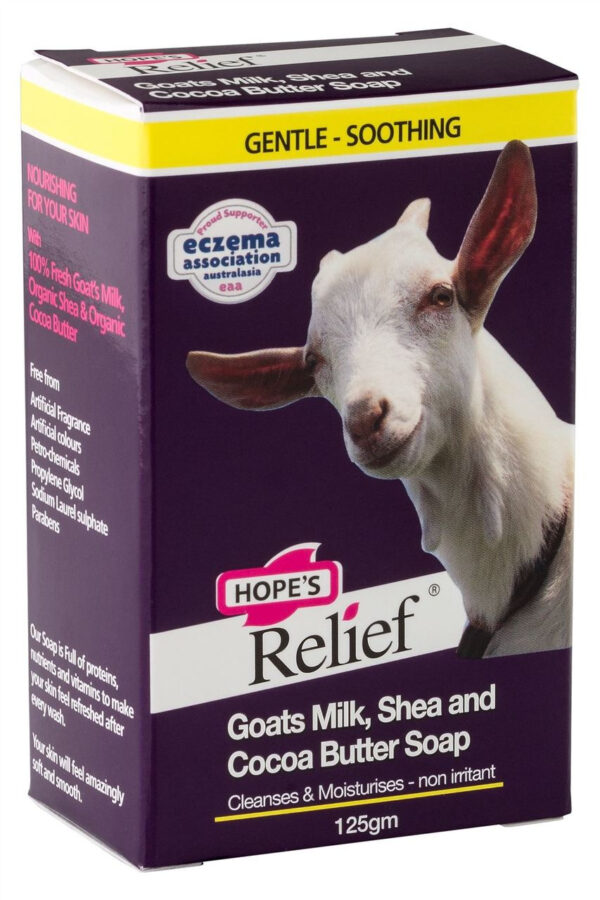 Hopes relief goats milk soap 125g