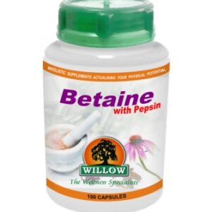 Willow - Betaine with Pepsin 100 Capsules