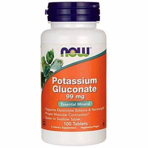 Now-Potassium Gluconate 99mg 100 Tablets