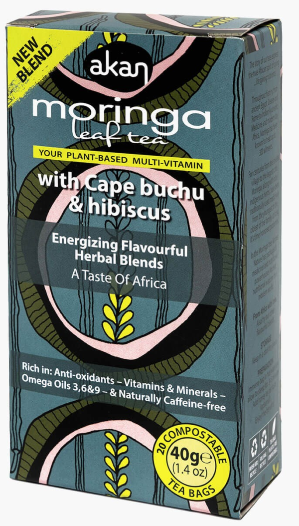 Akan Moringa + Cape Buchu + Hibiscus 40g 20's