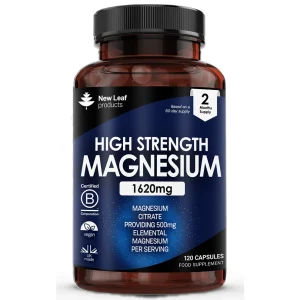 High Strength Magnesium Citrate (1620mg) 120 Cap's
