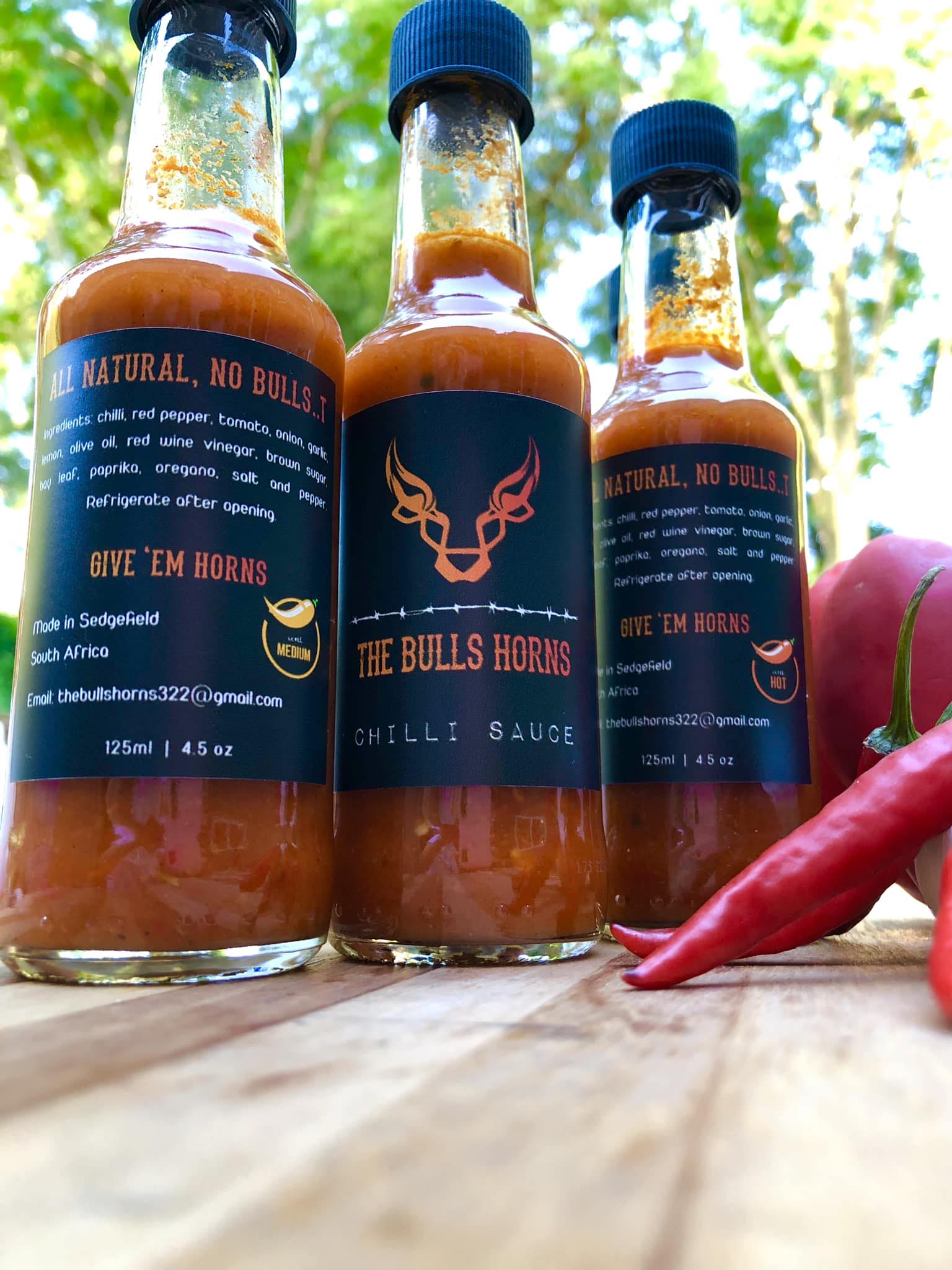 The Bulls Horns - Chilli Sauce MEDIUM 125ml - Image 3